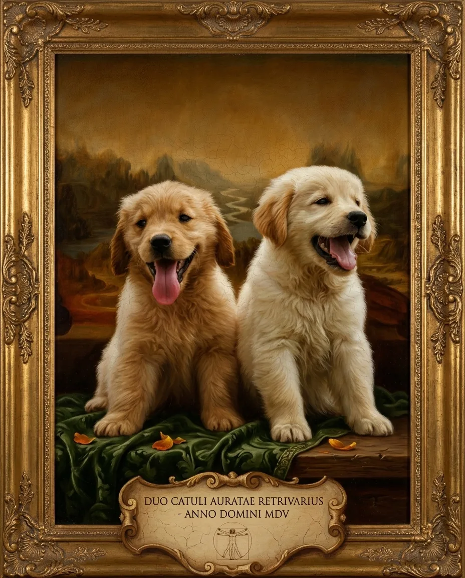 KI-generiertes Pet-Portrait im Renaissance-Stil